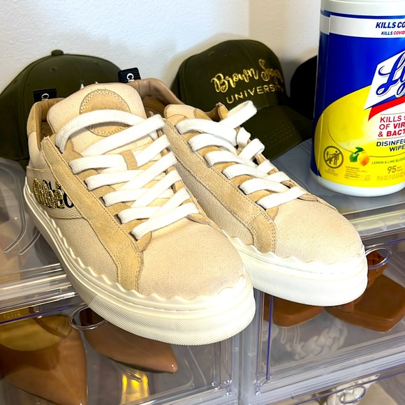 Chloe, Size 40, Tan, Tennis Shoes - Picture 2 of 7